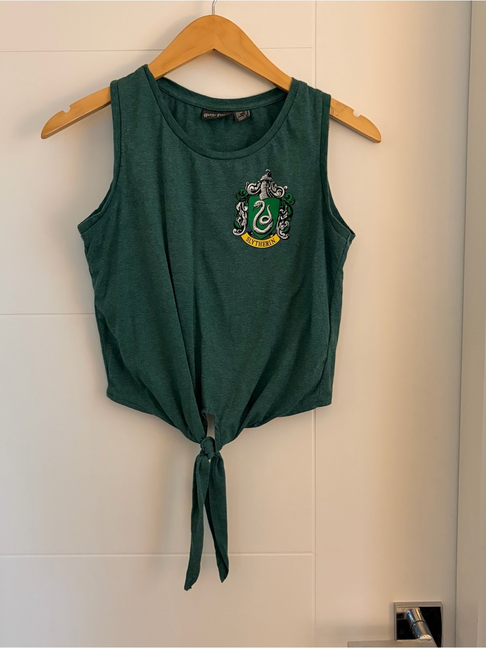 Warner Bros. Slytherin Green Tie-Front Tank Top